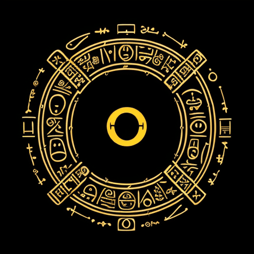 AI generated: ancient hundred symBol hieroglyph in one image, vector art 