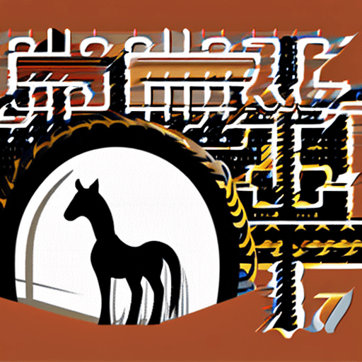 AI generated: Horse logo 2d flat vector