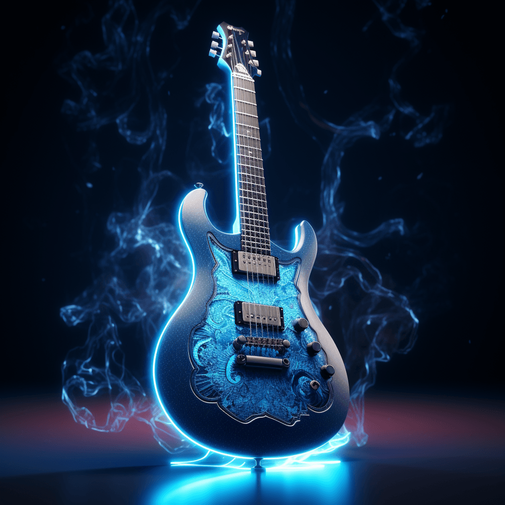 AI generated: Hyper_Realistic_8k_skeletal_electric_guitar