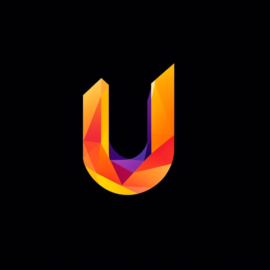 AI generated: A sleek and modern logo design for a tech startup, featuring a stylized geometric 
letter U icon wit...