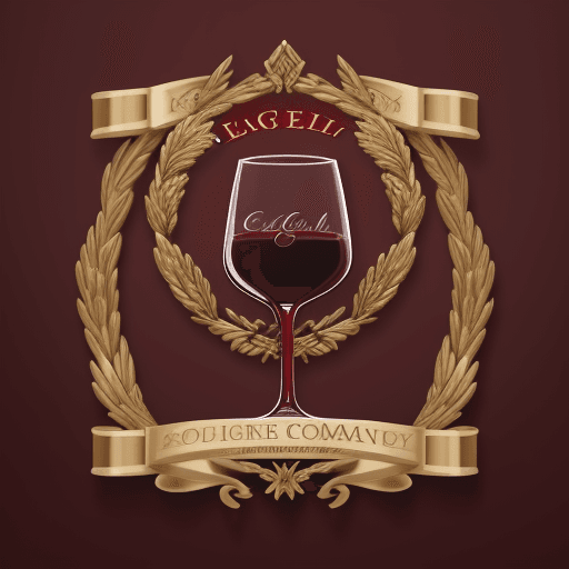 AI generated: Graphic logo of a red wine company, eagle, modern, classy, high end, red and gold --s 50