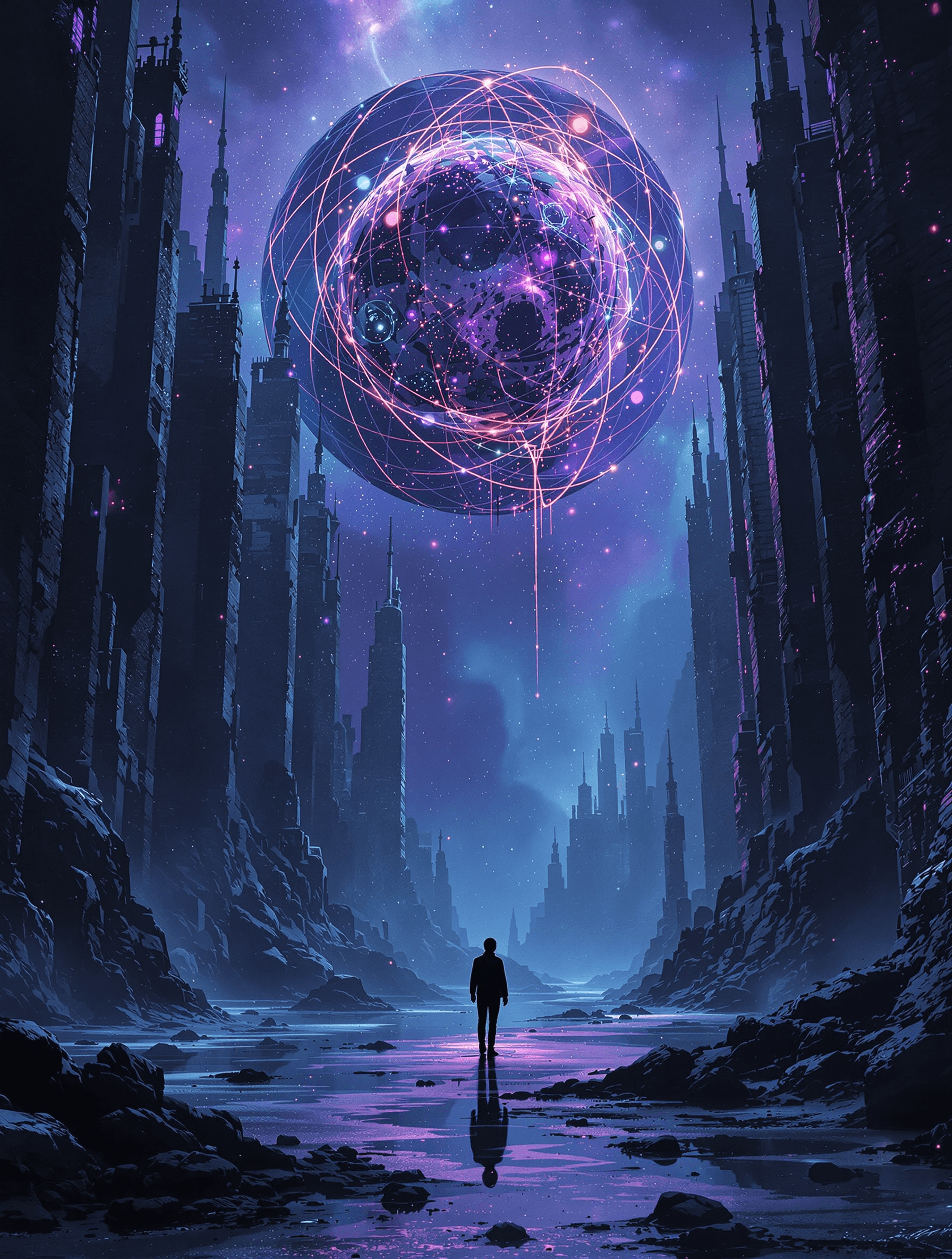AI generated: enigma, sadness, and loss, futuristic