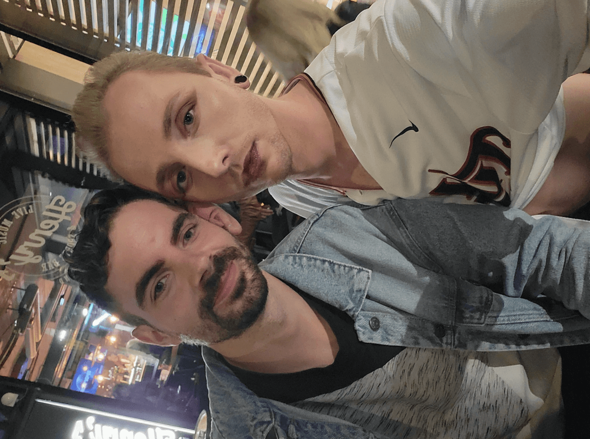 AI generated: The guys share a romantic kiss.