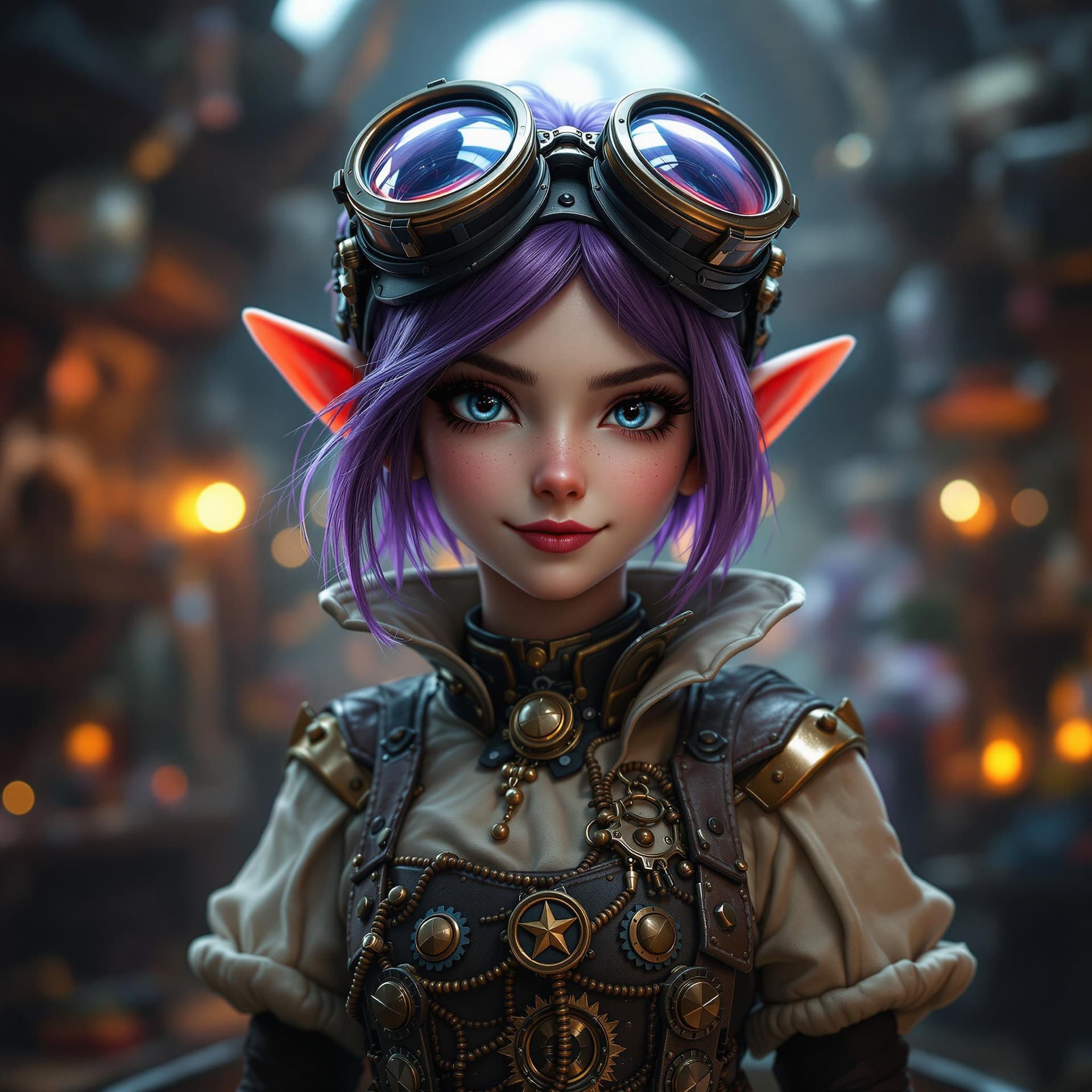 AI generated: Hyper realistic photo, fantasy character portrait, symmetrical art, dungeons and dragons, female gno...