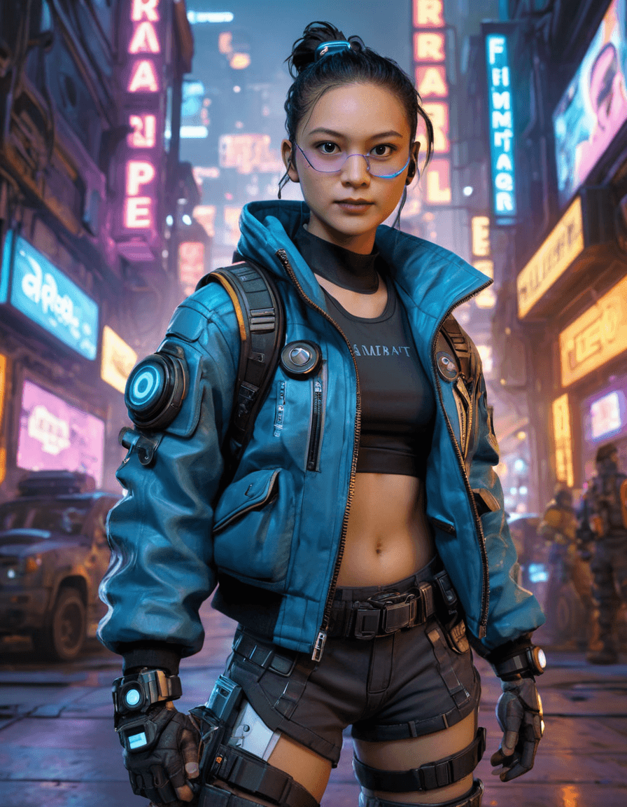 AI generated: An exquisite and highly detailed illustration of the Rampart female character from Apex Legends. She...
