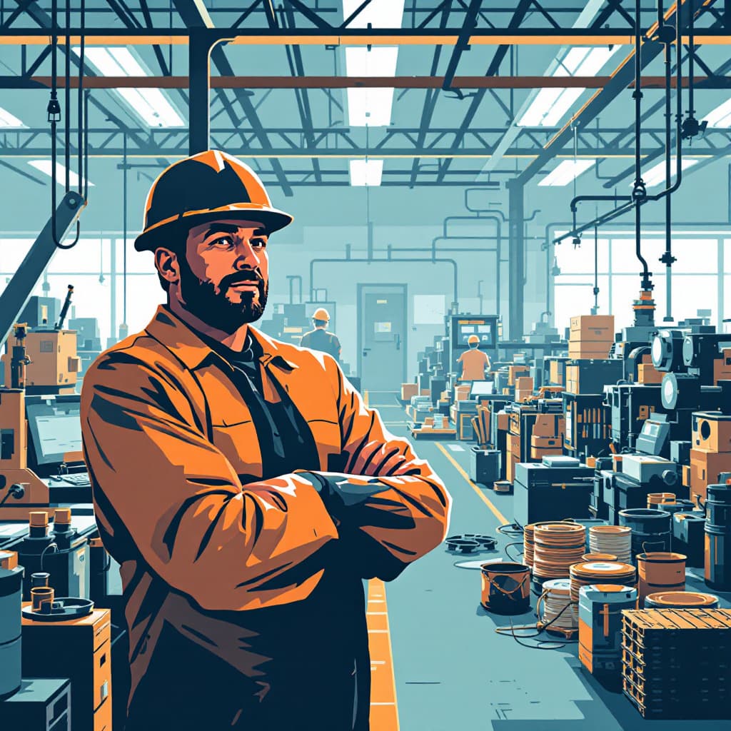 AI generated: Showing confidence in the factory and removing all negative thoughts and showing confidence