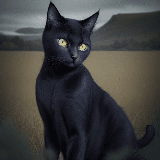 AI generated: CAT in the field is dressed for the camera, in the style of daria endresen, kris knight, scottish la...
