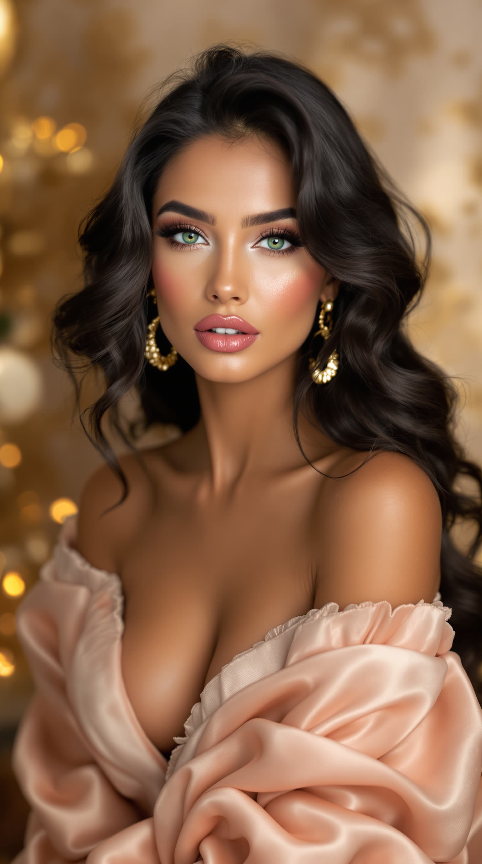 AI generated: "A glamorous Acadian model exuding elegance and charm. Captured in a high-resolution head and should...