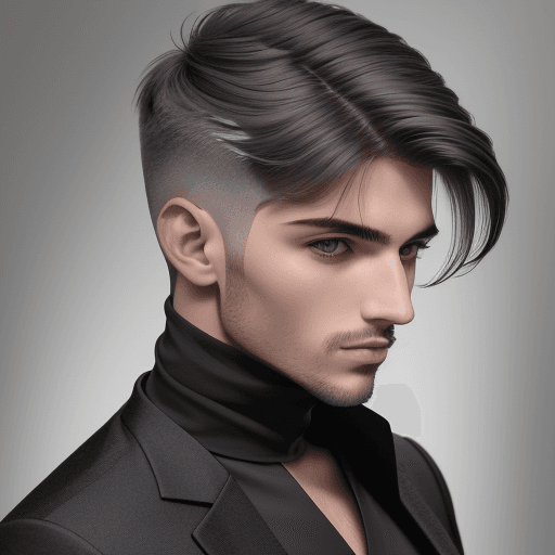 AI generated: corte de cabello masculino que muestre una escala tonal. Comienza con un tono base y crea diferentes...