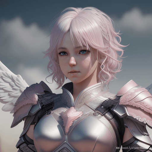 AI generated: angelic warrior::4 hyper-realistic ::5 detailed character expressions :: 3 Ultra-detailed Quality 3D...