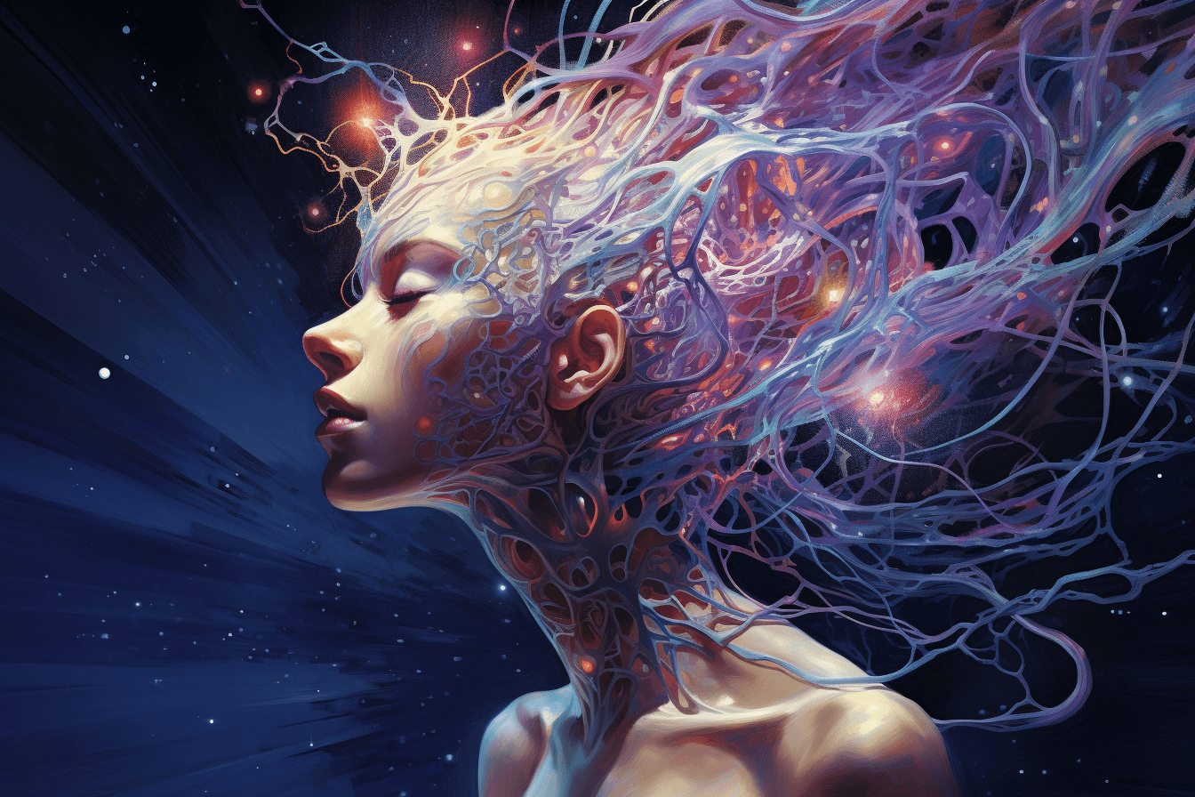 AI generated: space brain::5 transparent, illuminated::3 intricate detail::2, illustration::5 very detailed, --ar ...