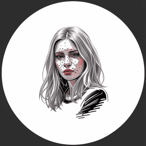 AI generated: woman paint portrait, vector t-shirt design ready to print, white fon, full HD