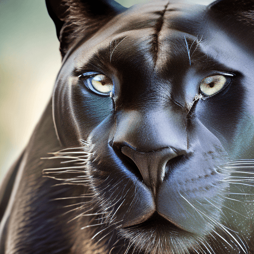 AI generated: Black panther, professional portrait, hyper realistic, ultra detailed photograph, captured with a 85...