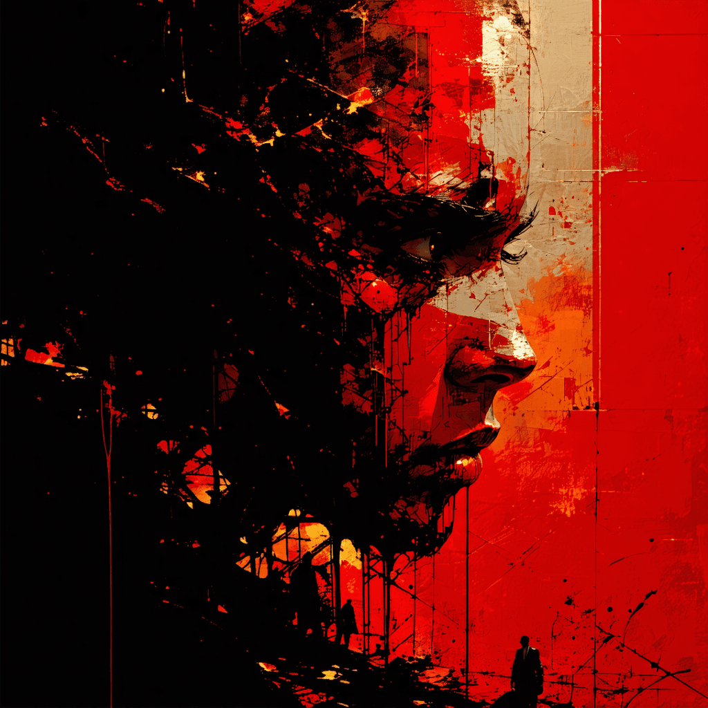 AI generated: Oh, the burden, bleeding out of my eyes. The world is on fire. I was wrong to leave. I avoided the p...