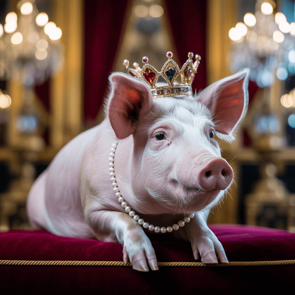 AI generated: *Porcine Polished Principle: Pretty Porcine Poses Polished Princess*

