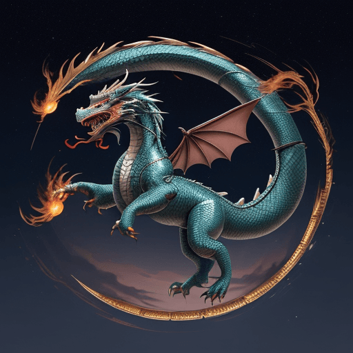AI generated: Create an image featuring a traditional Chinese Dragon in flight under the night sky. The dragon sho...
