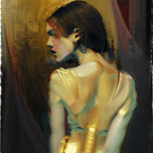 AI generated: portrait, art by Jeremy Mann, Alex Maleev, Miles Johnston, surrealism, close to perfection, flirty, ...