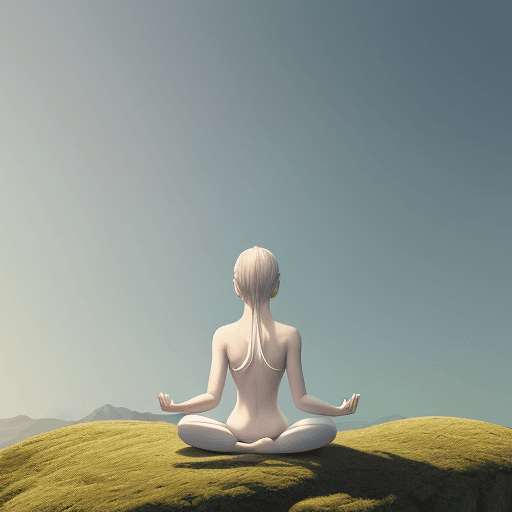 AI generated: create an image with a simple sober and contemporary design with the concept of mental self-care, a ...
