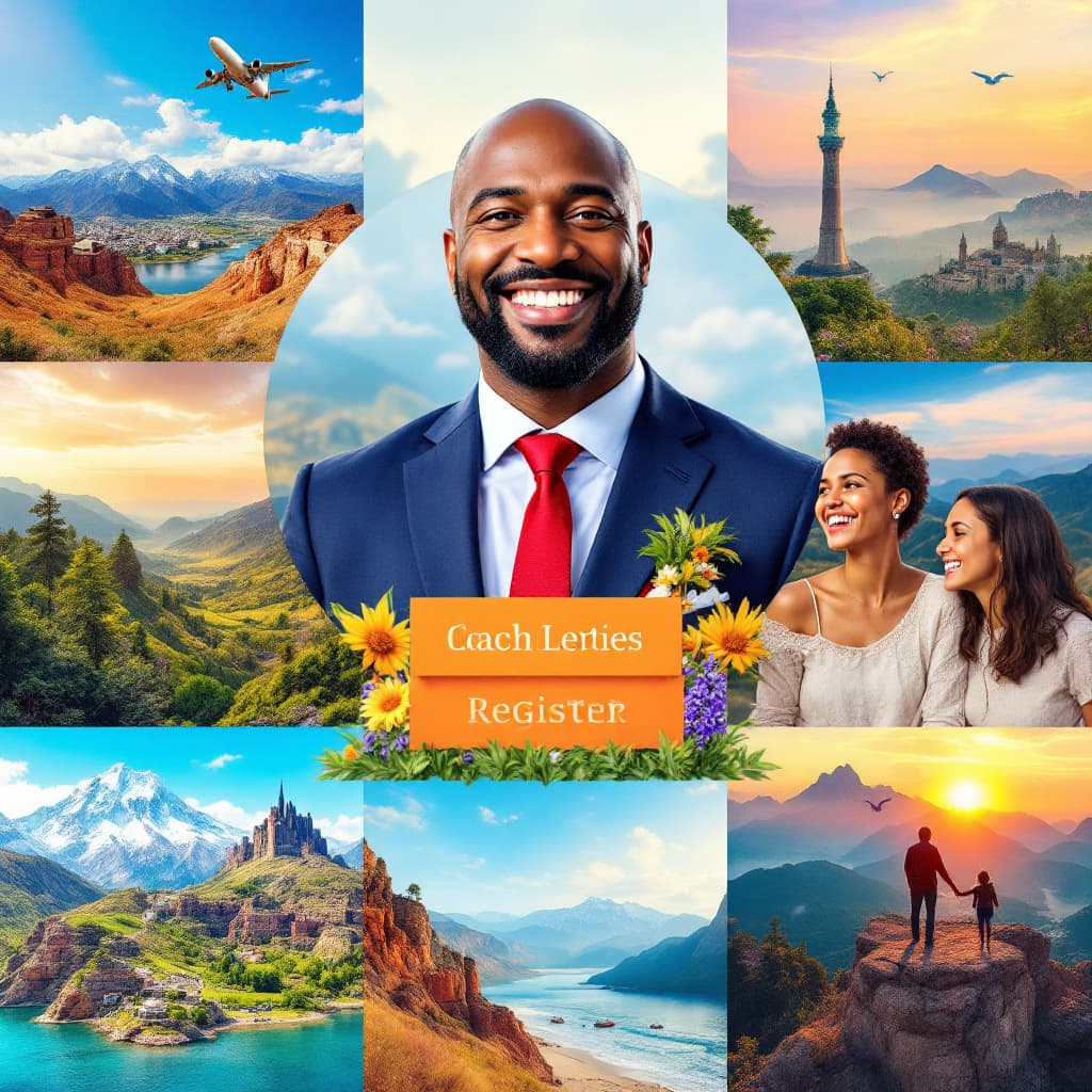 AI generated: **Prompt:**

Create a vibrant, motivational collage-style poster that prominently features **Coach L...