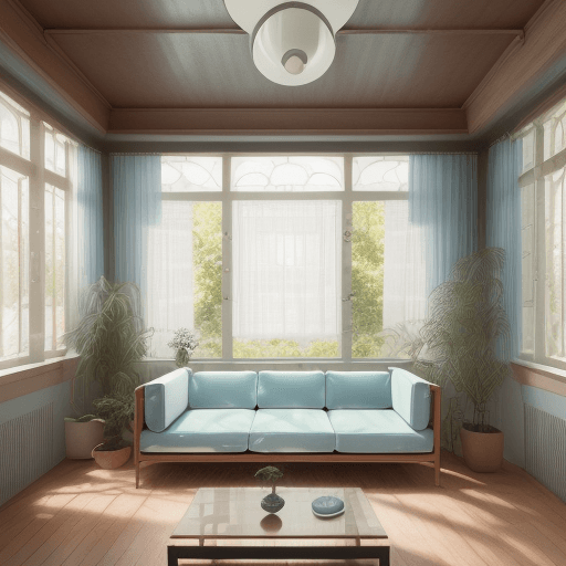 AI generated: High resolution photography interior design, dreamy sunken living room conversation pit, wooden floo...