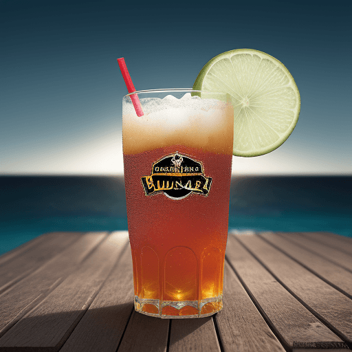 AI generated: Take as a reference the image of the Malta Bucanero soft drink from Cuba and generate an image with ...