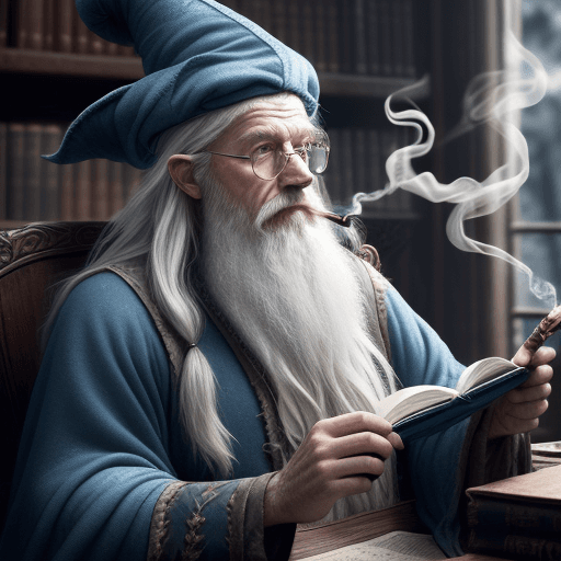 AI generated: award winning waist up photo of a rugged fantasy wizard, 8K, wizard hat, wearing torn wizard robes, ...