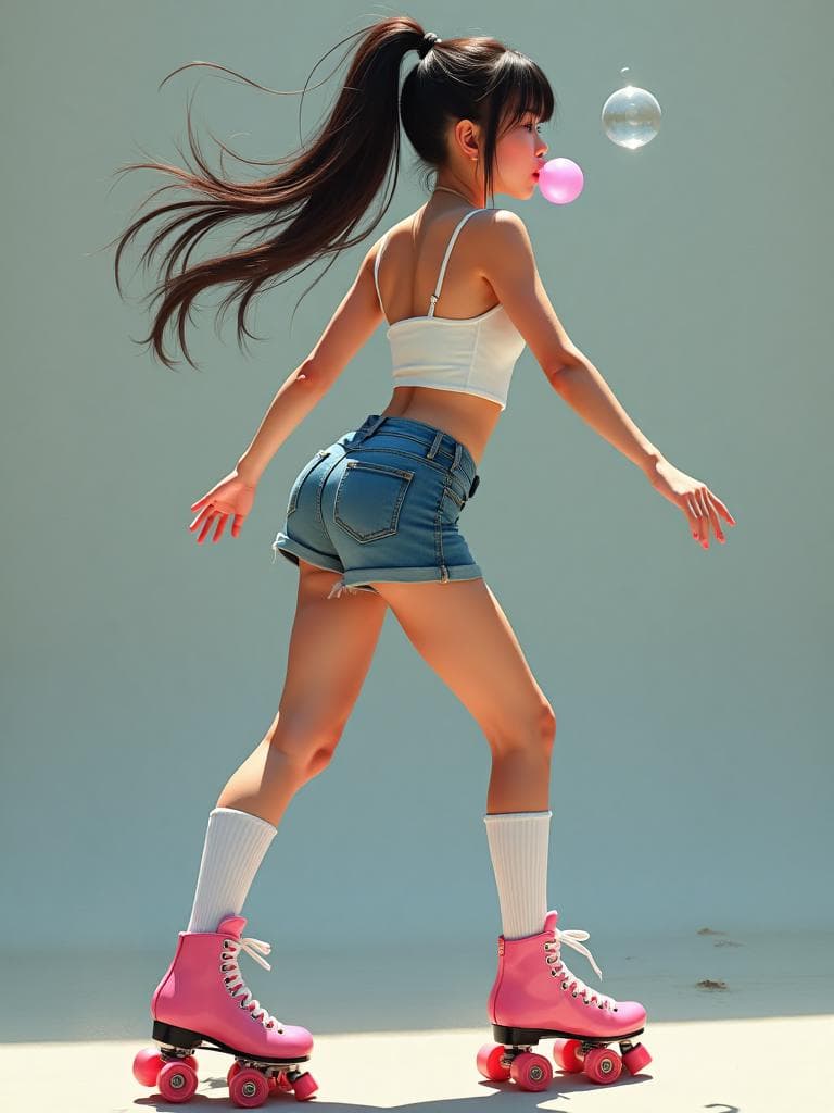 Camy The Beautiful Rollerblade Girl