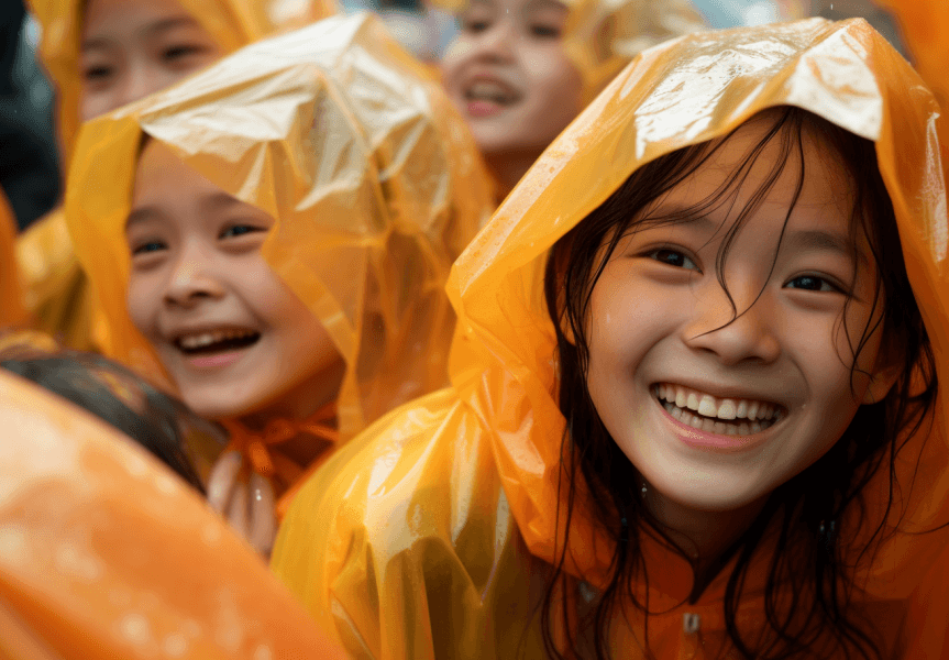 AI generated: another rainy afternoon huast taiwan photo afp, in the style of emphasis on facial expression, energ...