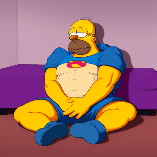 AI generated: homero simpson supercat