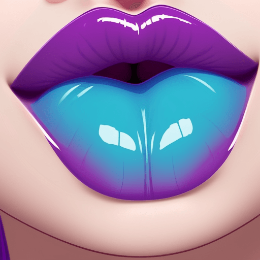 AI generated: Create a bold and edgy illustration of lips. The lips should be vibrant and glossy, with a daring ex...