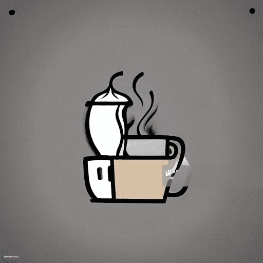AI generated: one Coffe cute,2d, white background