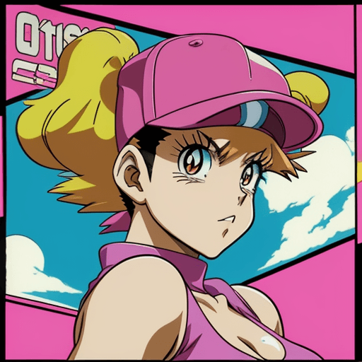 AI generated: 80s grindhouse poster,retro anime girl, misty from pokemon, 8 0 s anime art style, an retro anime im...