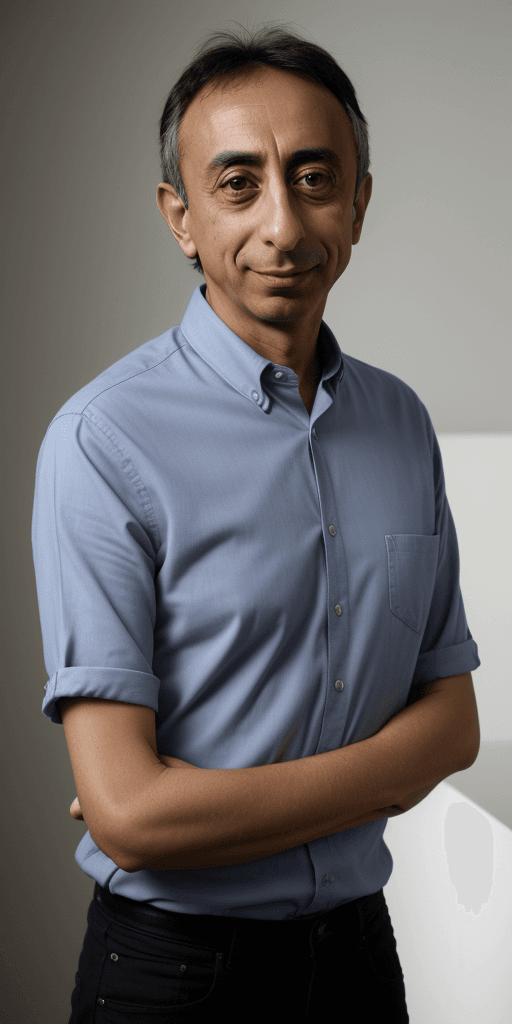 AI generated: Photo of Eric Zemmour as columnist. 