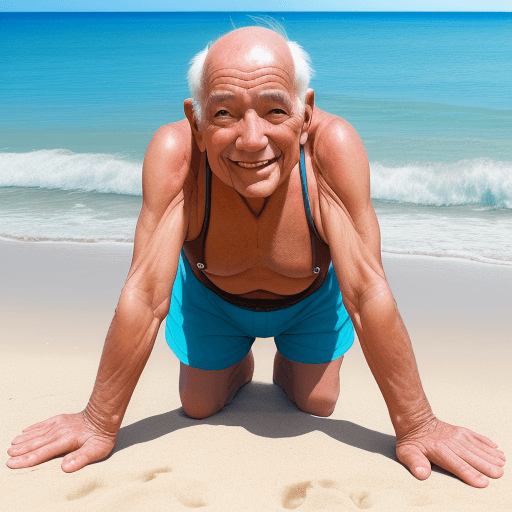 AI generated: a proffesional photo of an old man,beautiful womens toching his body, shiny ambiance, shiny day, hig...