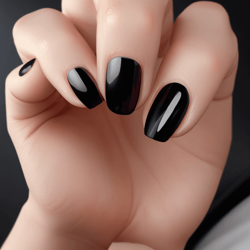 AI generated: Long black nails 