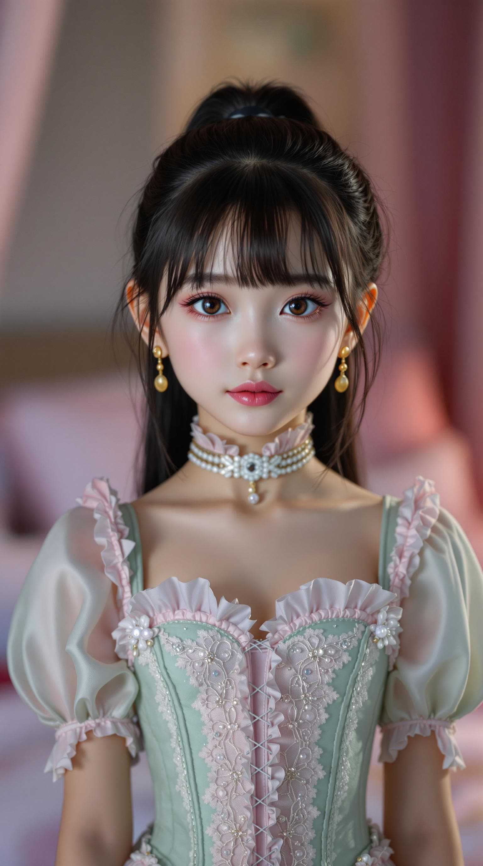 AI generated: a professional photo of a exceptionally beautiful girl in the world (age 7), (seven year old), Chine...
