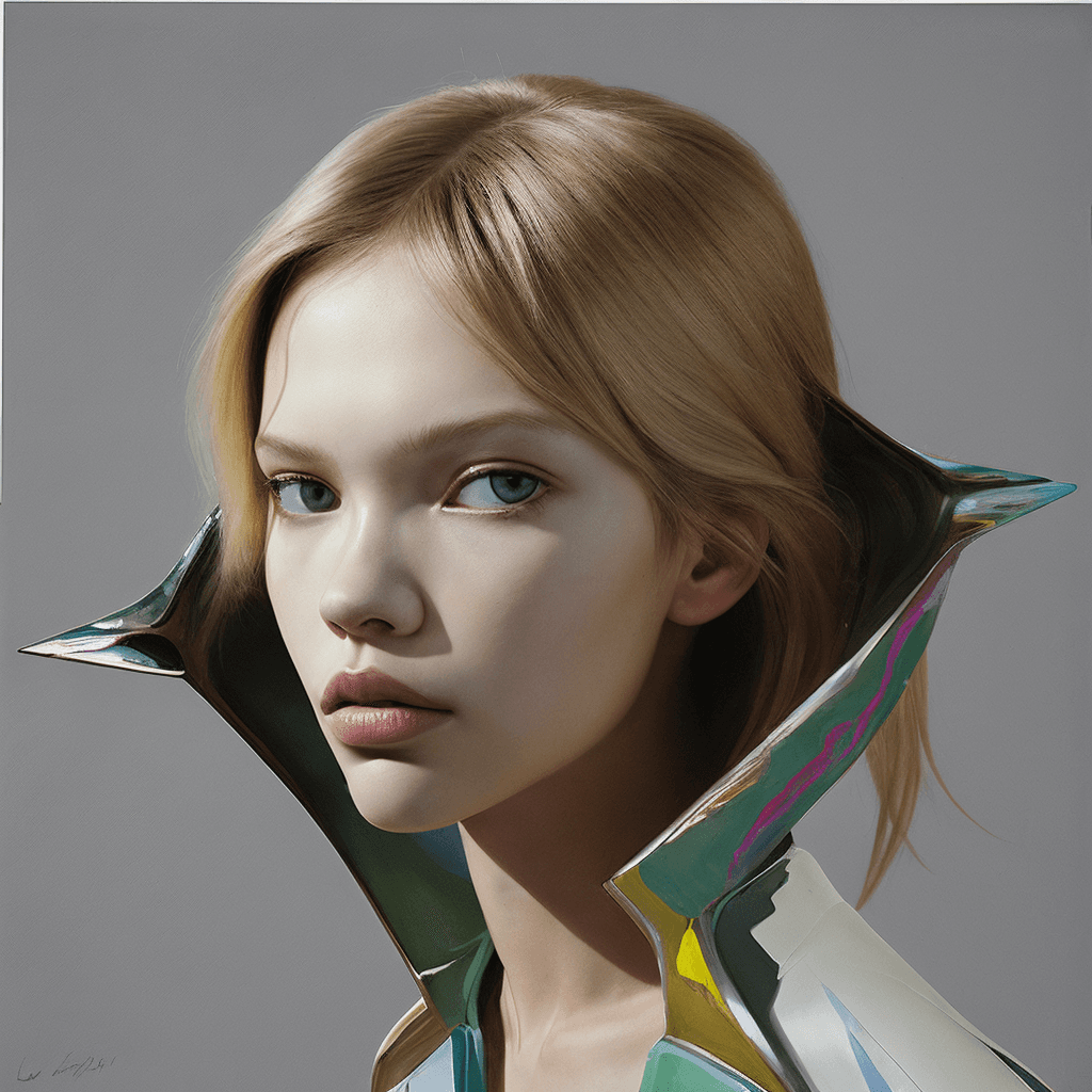 AI generated: (by John Chamberlain) art of a girl [sasha luss ]