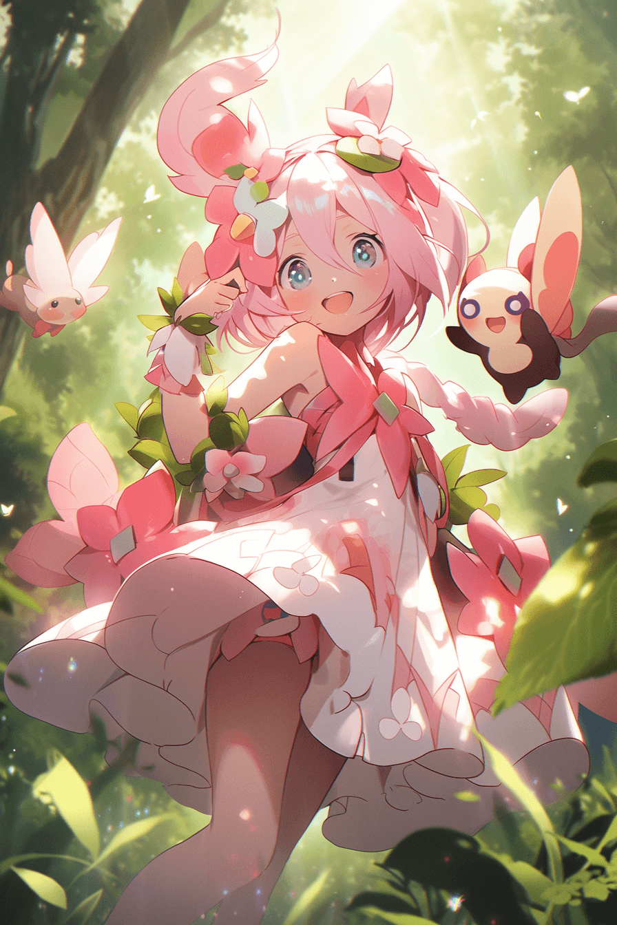 AI generated: The Fullbody adorable artwork of a cute manga character, Manga fantasy, playful expression, whimsica...