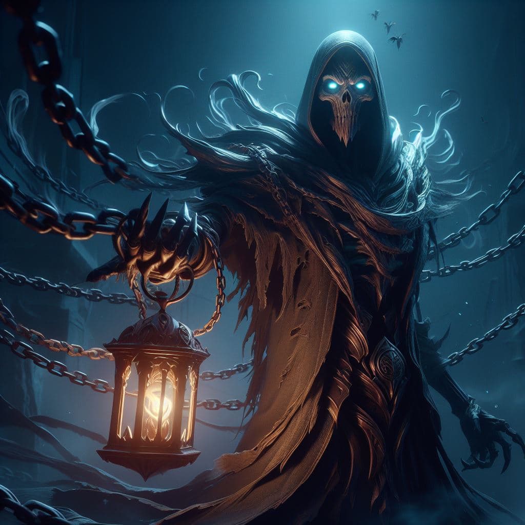 AI generated: Step into the haunting world of League of Legends with Thresh as the central figure. Utilizing cutti...
