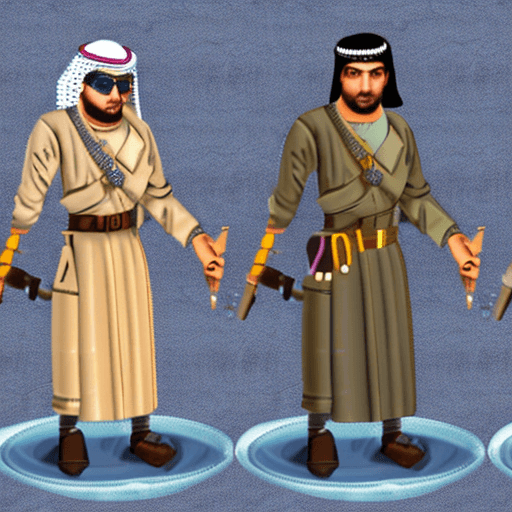 AI generated: Arab fallout characters 