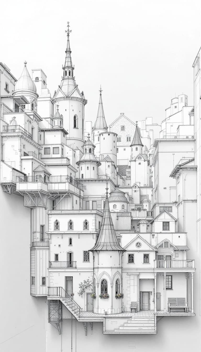 AI generated: Perspective drawing