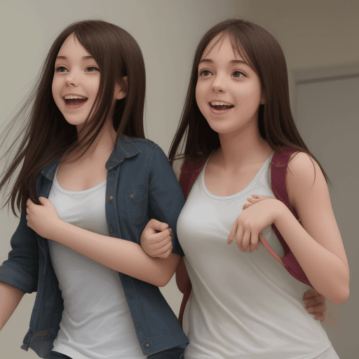AI generated: 2 girls grabbing ass