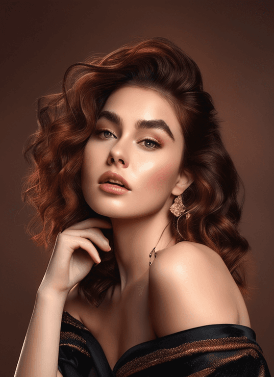 AI generated: A detailed, abstract portrait of a stunning young Scottish woman, captured in 8K HDR with cinematic ...