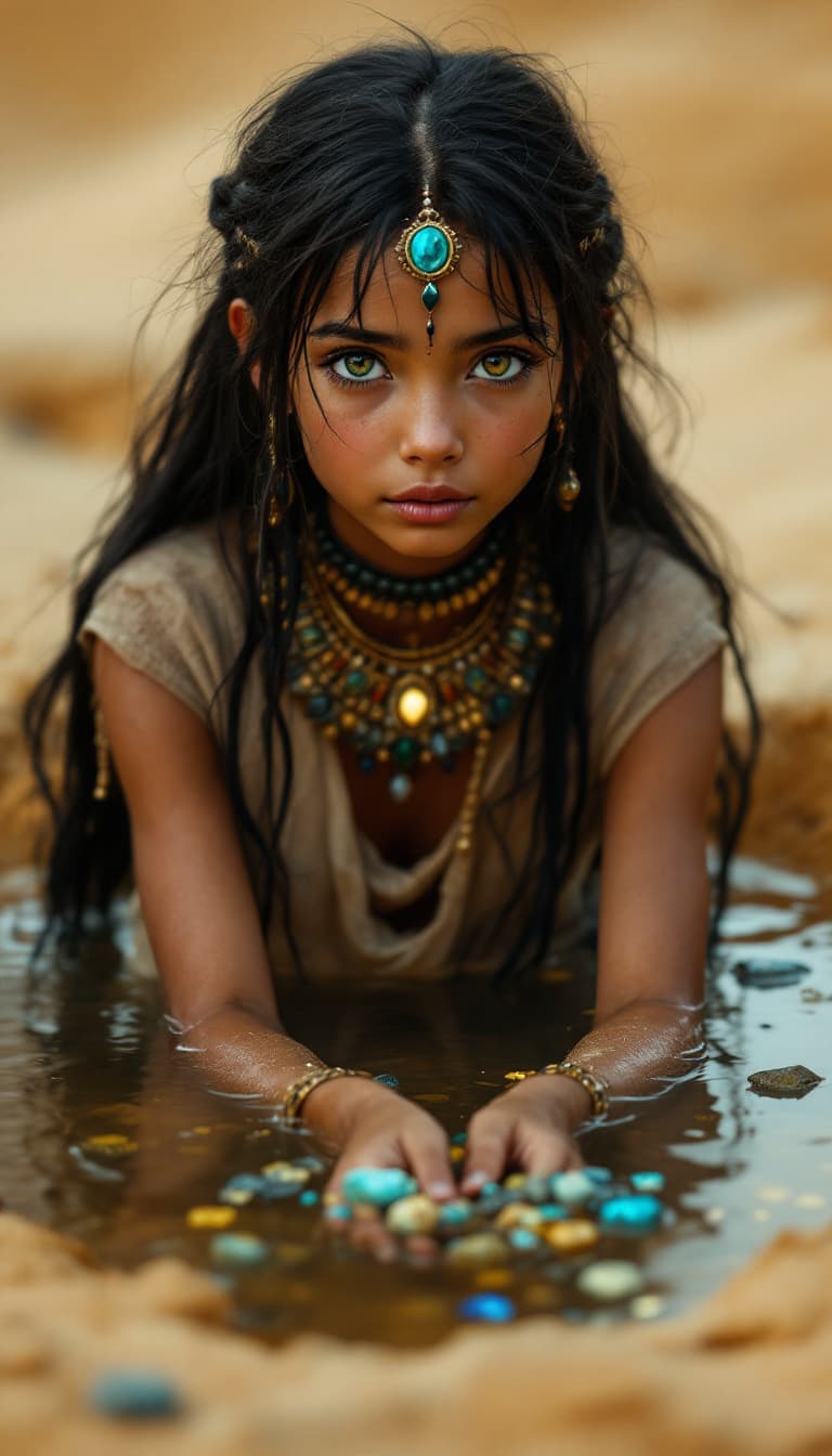 AI generated: a professional photo of a eleven year Egyptian girl,(futuristic),(masterpiece), (realistic), (perfec...