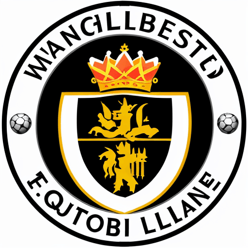 AI generated: logo for a football club with the slogan 'Que St fulgent brille' in black, red and white. Similar to...