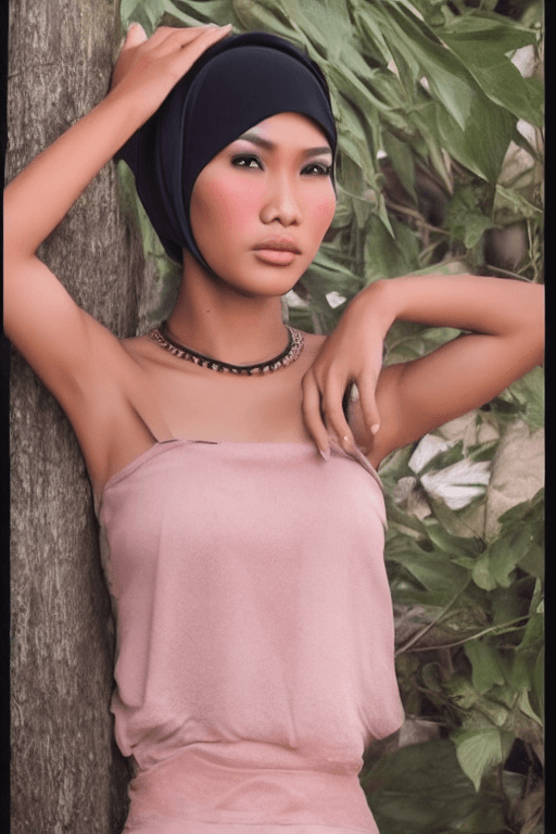AI generated: (hardcore pov of beautiful thin indonesian woman), hijab, tan skin, (photorealistic:1), (hyper reali...
