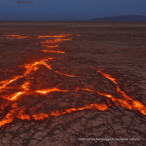 AI generated: tormenta de fuego en el desierto por la noche