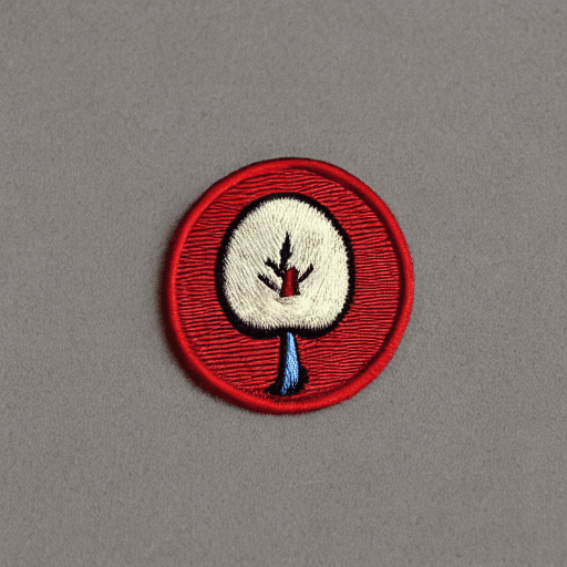 AI generated: embroidered mushroom identification merit badge design for embroidery machine, foraging
