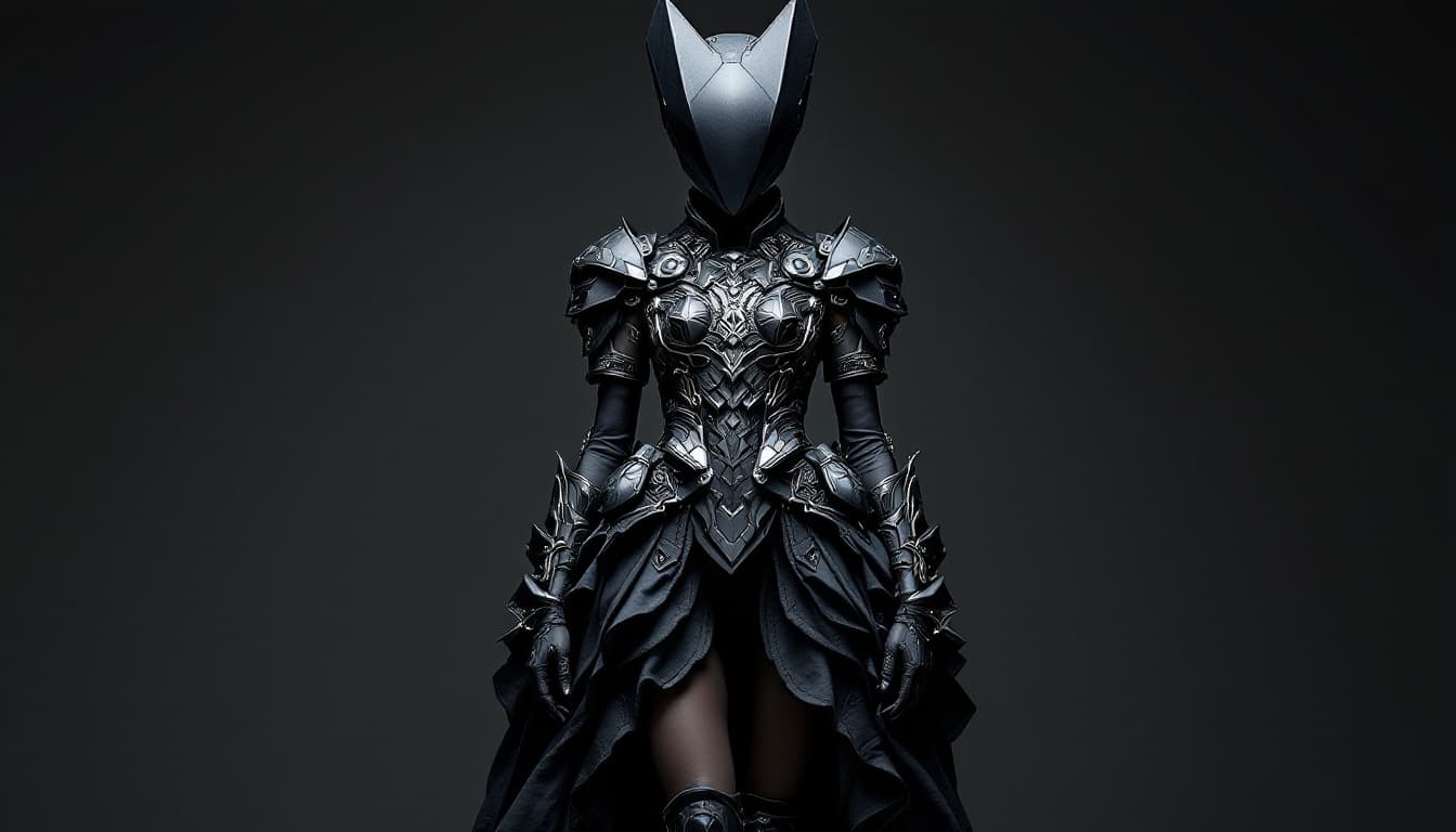 AI generated: "Image is a full-body portrait captured with a Sony A1 50.1 mb using a 200mm lens, of a model wearin...