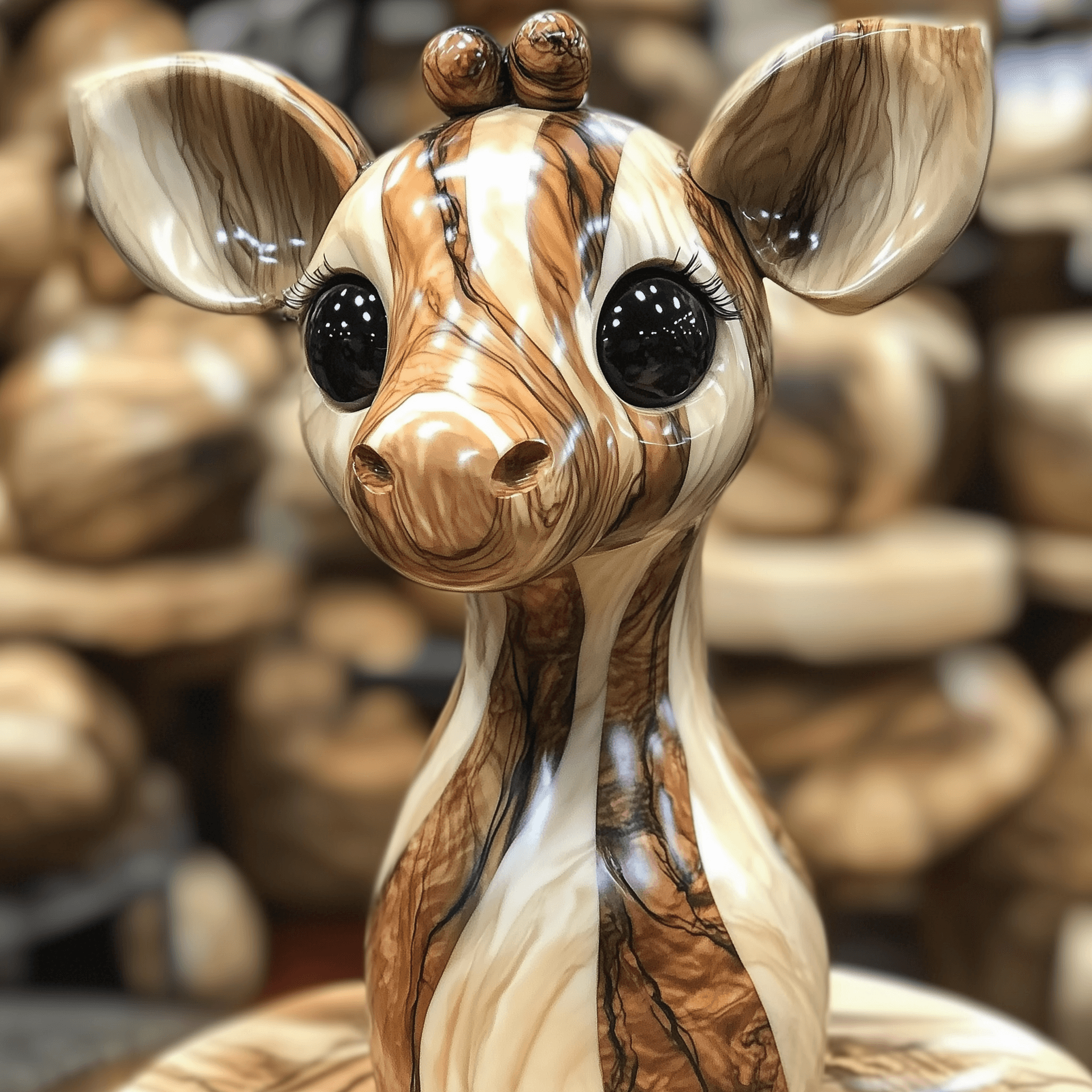 AI generated: Lathe wood turning animal project art --chaos 70 --style raw --v 6.1 --stylize 500 --weird 600